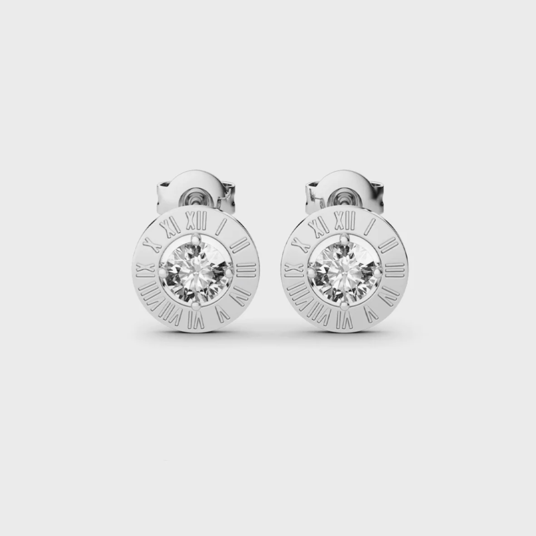 London Times |18k Gold Plated Stud Earrings