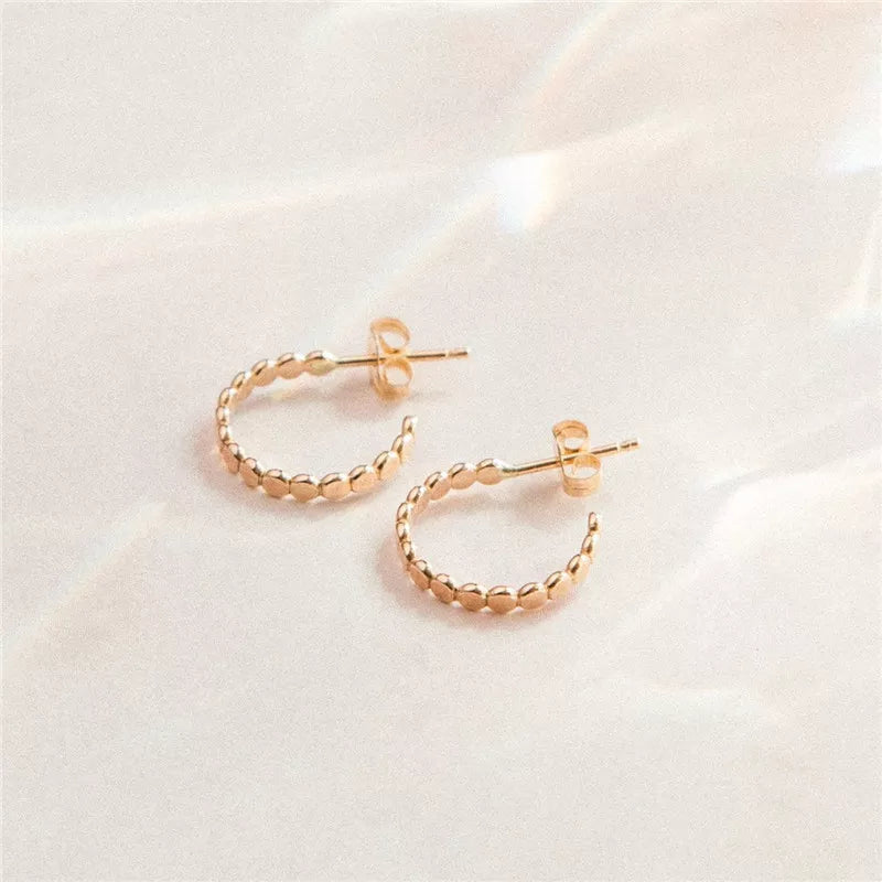 Circles Around You|14K Gold Filled Dot Hoop Earrings