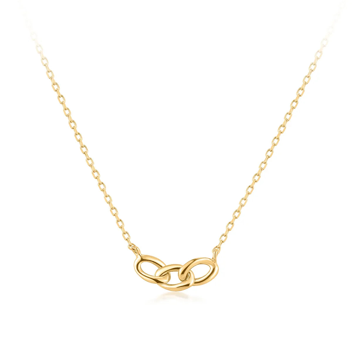 Interlock |14k Solid Gold Necklace