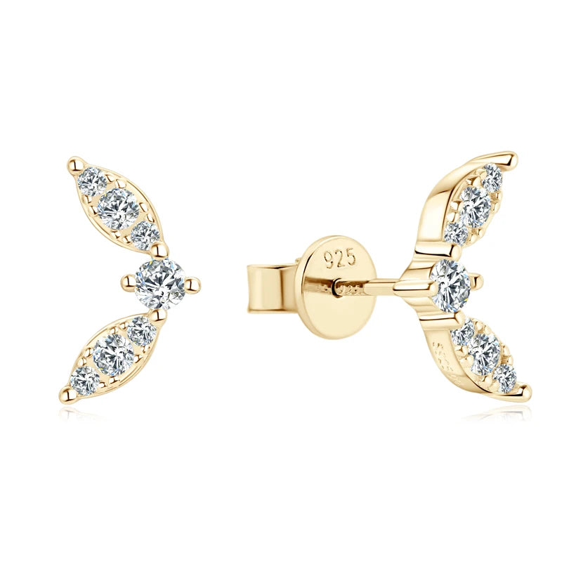 Angel Wing | Gold Moissanite Earring