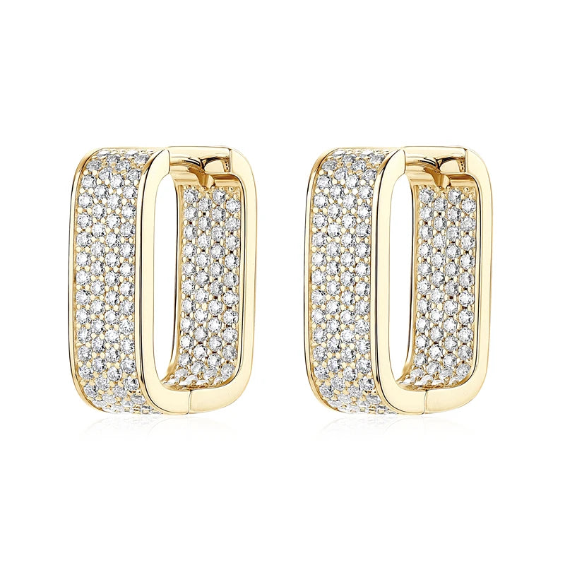 Lana Hoop | Moissanite Gold Earrings