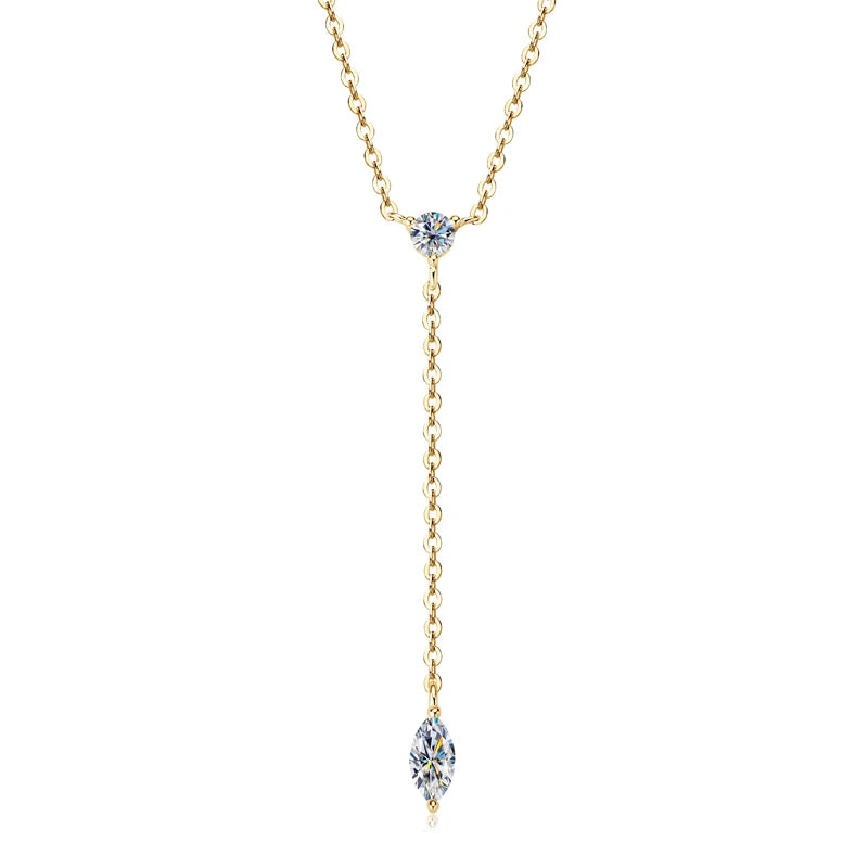 Ivy Drop Moissanite | Gold Diamond Necklace