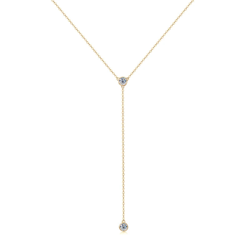 Morgan Moissanite Diamond | Gold Necklace