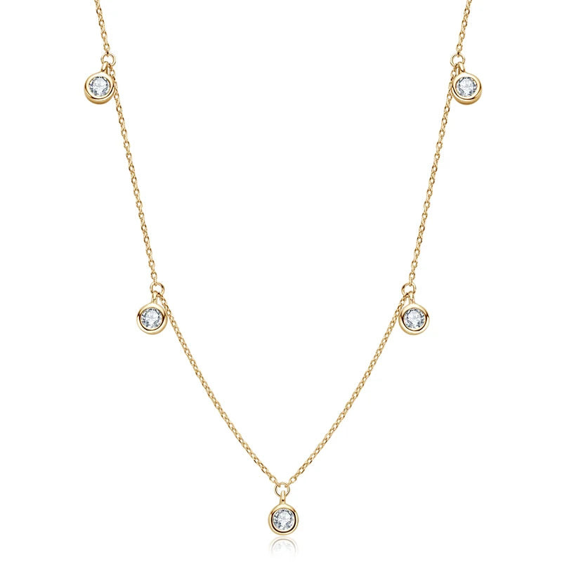 Mia Moissanite | Gold Choker Necklace